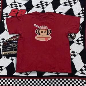Red And White Monkey Brain Graphic Tee